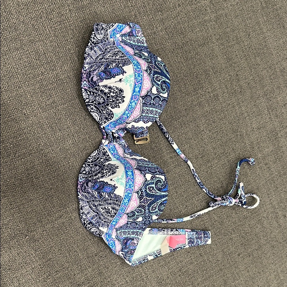 Paisley Print Bikini Top